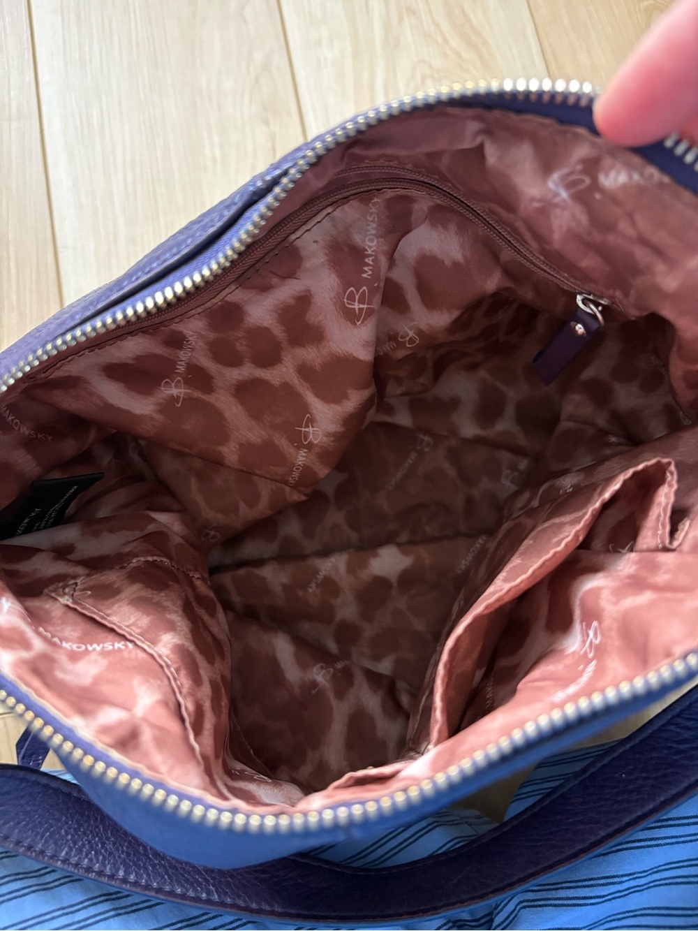 b makowsky purple slouchy shoulder bag Y2K indie - Picture 2 of 7